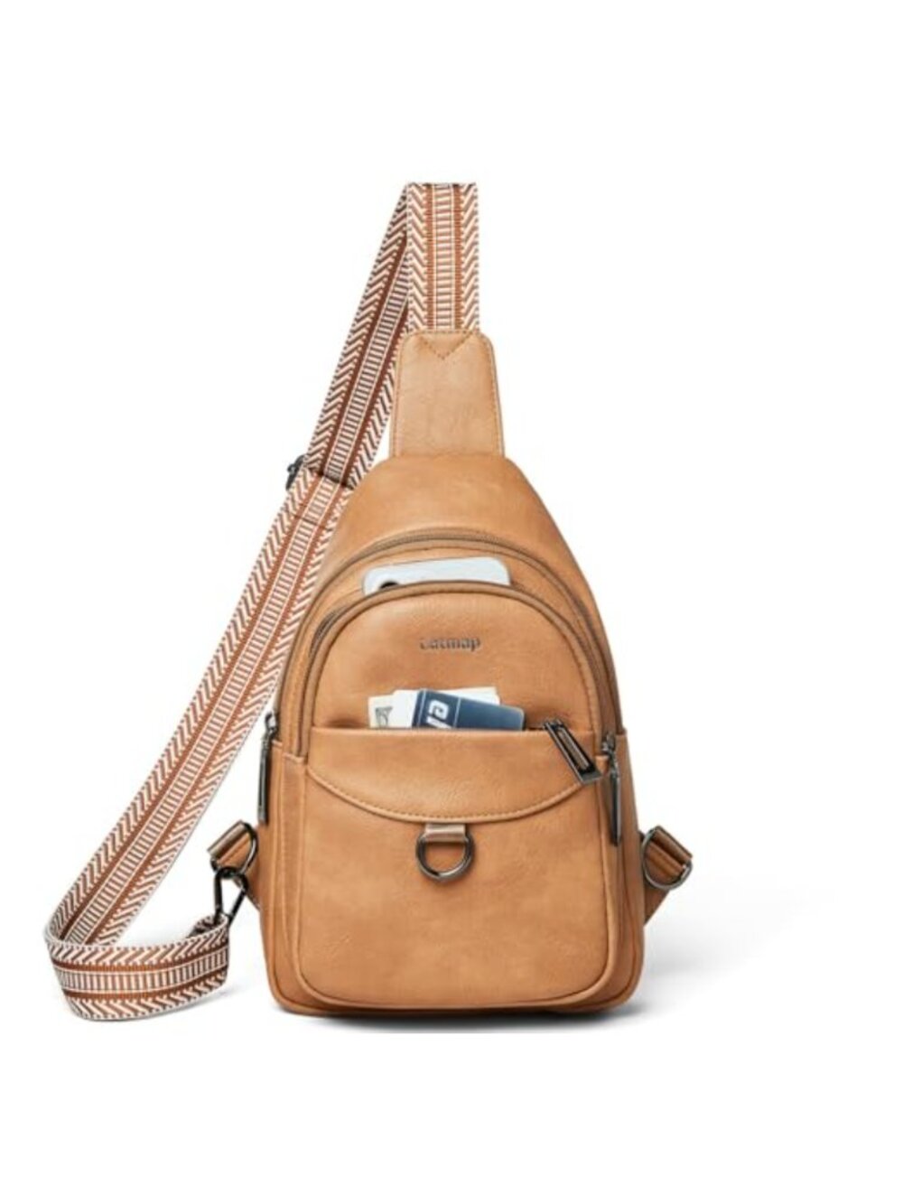 7L Vegan Leather Sling Bag Crossbody Anti Theft Travel Daypack